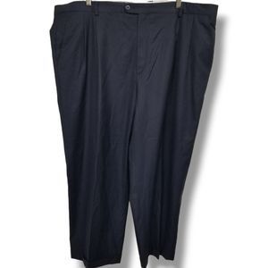 Ing Loro Piana Mens Size 44 Super 150’s Wool Navy Blue Dress Pants Platinum